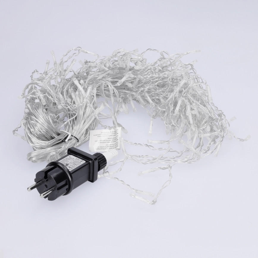 Brilagi - LED utomhus istappsljusslinga 200 LED/8 funktioner 13 m IP44 kallvit