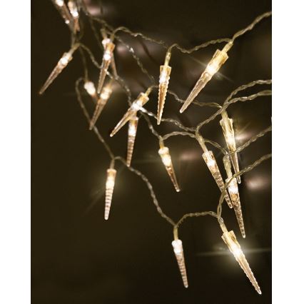 Brilagi - LED Utomhus julslinga 50xLED/8 funktioner /3xAA 8m IP44 varm vit