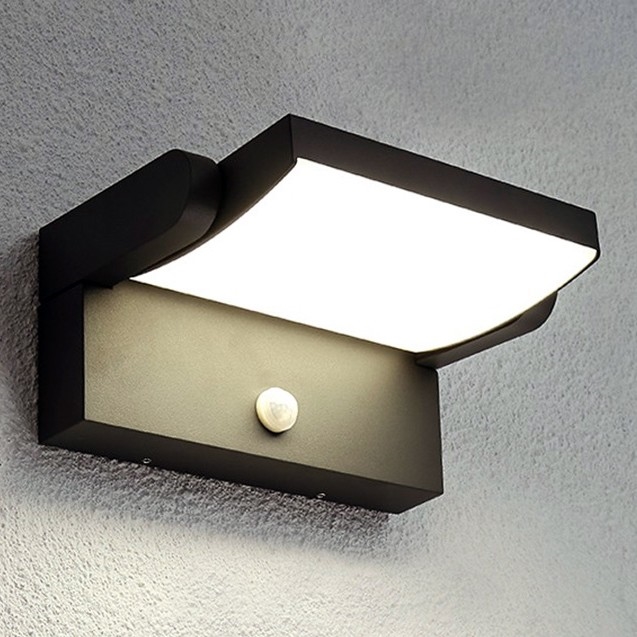 Brilagi - LED Utomhus vägglampa med sensor ANKLE LED/18W/230V 4000K IP65 antracit