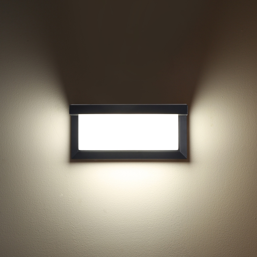 Brilagi - LED Utomhus vägglampa med sensor BRICKY LED/12W/230V antracit IP54