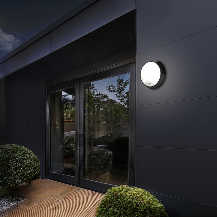 Brilagi - LED Utomhus vägglampa med sensor 2i1 BULKHEAD LED/20W/230V IP65