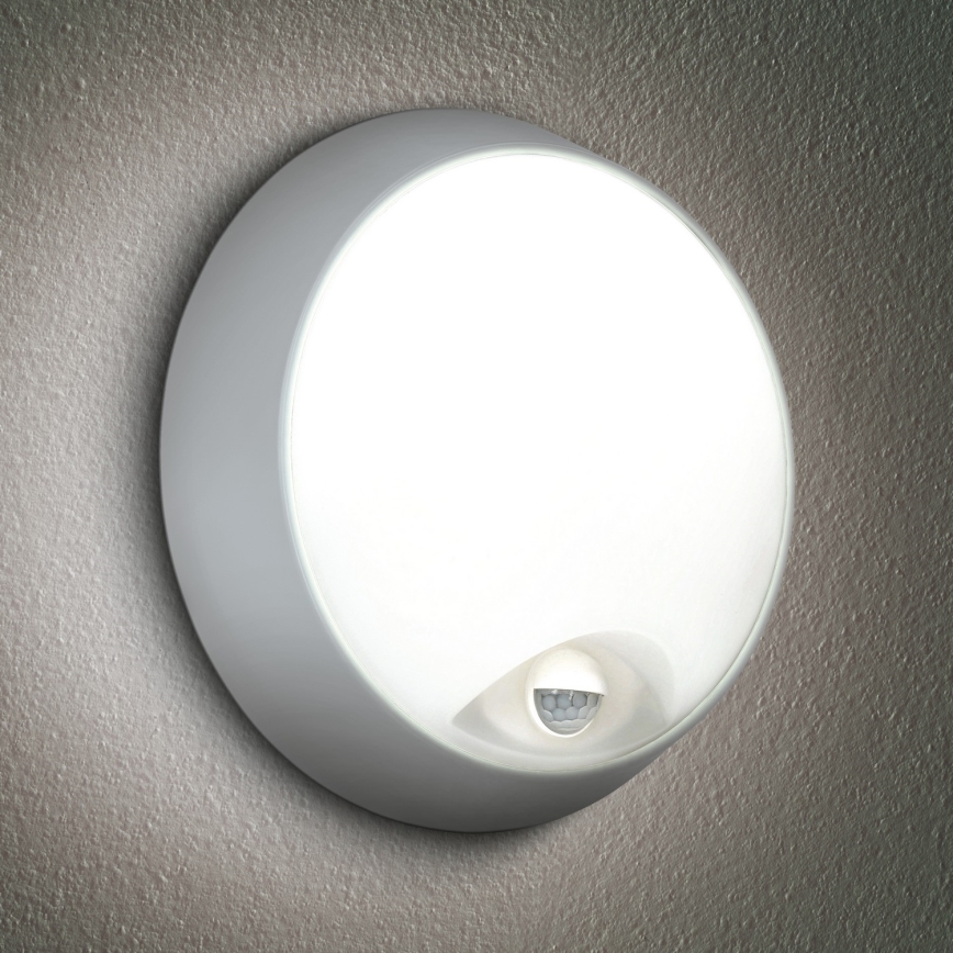 Brilagi - LED Utomhus vägglampa med sensor 2i1 BULKHEAD LED/20W/230V IP65