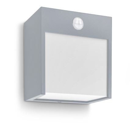 Brilagi - LED Utomhus vägglampa med sensor TERNI LED/12W/230V grå IP44