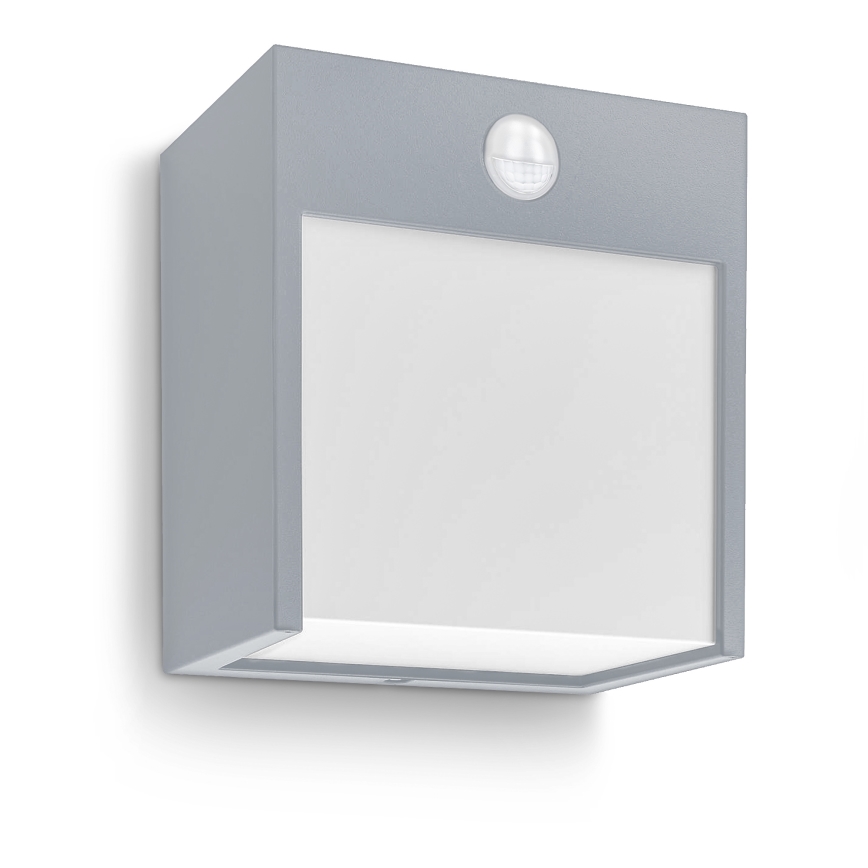 Brilagi - LED Utomhus vägglampa med sensor TERNI LED/12W/230V grå IP44
