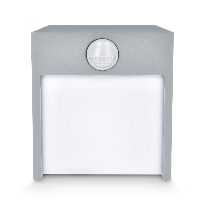 Brilagi - LED Utomhus vägglampa med sensor TERNI LED/12W/230V grå IP44