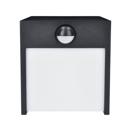 Brilagi - LED Utomhus vägglampa med sensor TERNI LED/12W/230V svart IP44