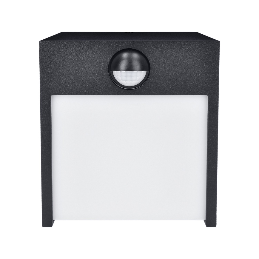 Brilagi - LED Utomhus vägglampa med sensor TERNI LED/12W/230V svart IP44