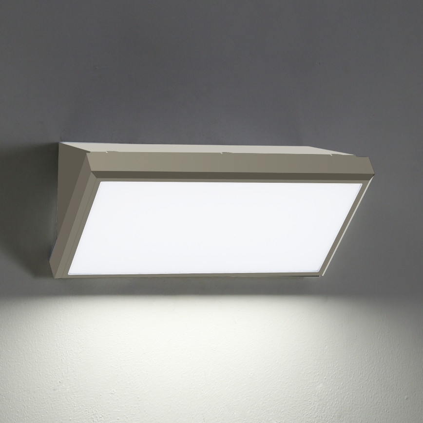 Brilagi - LED Utomhus vägglampa med sensor TRIANGLE LED/20W/230V grå IP65