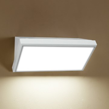 Brilagi - LED Utomhus vägglampa med sensor TRIANGLE LED/20W/230V vit IP65