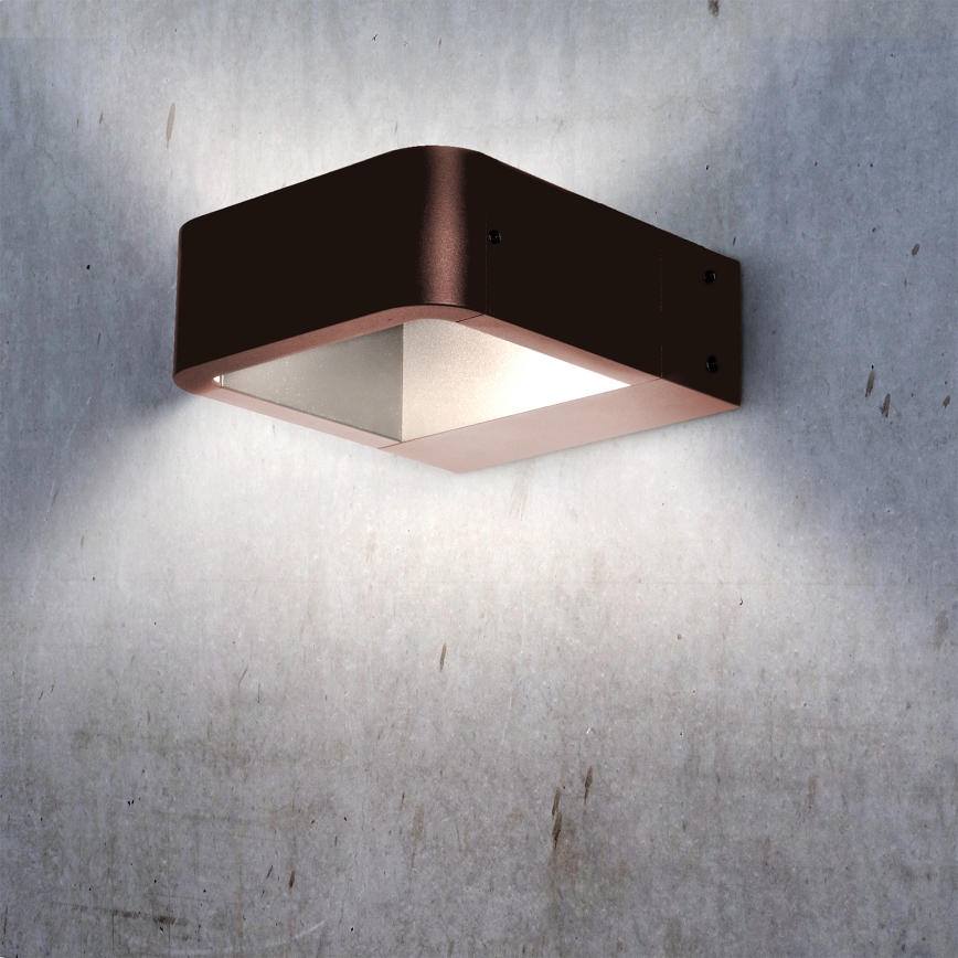 Brilagi - LED utomhusvägglampa BARI LED/7W/230V 3000/4000/6000K brun IP54