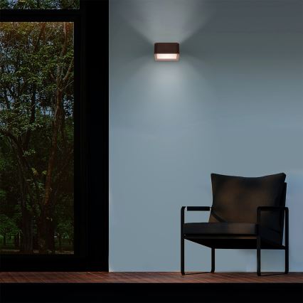 Brilagi - LED utomhusvägglampa BARI LED/7W/230V 3000/4000/6000K brun IP54