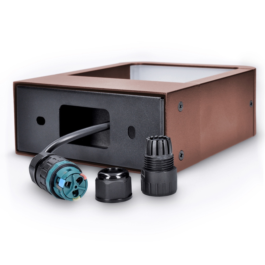 Brilagi - LED utomhusvägglampa BARI LED/7W/230V 3000/4000/6000K brun IP54