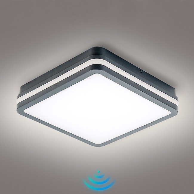 Brilagi - LED Utomhusbelysning med rörelsessensor BENE LED/24W/230V 26x26 cm antracit IP54