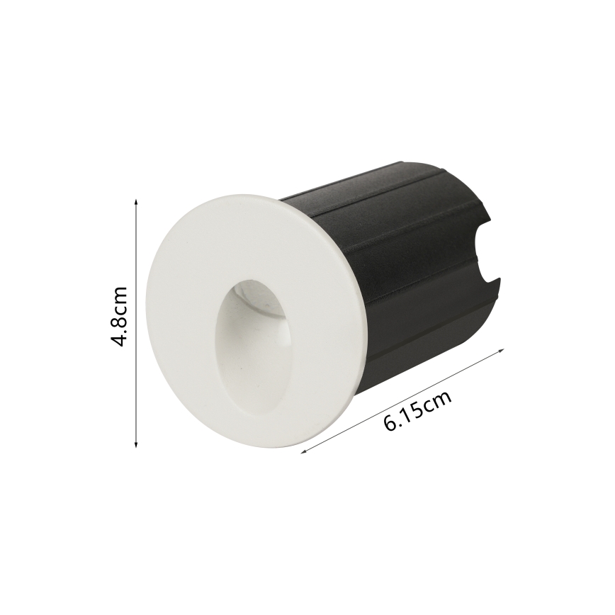 Brilagi - LED-utomhusinfälld armatur STAIRDOT LED/2W/230V vit IP65 rund