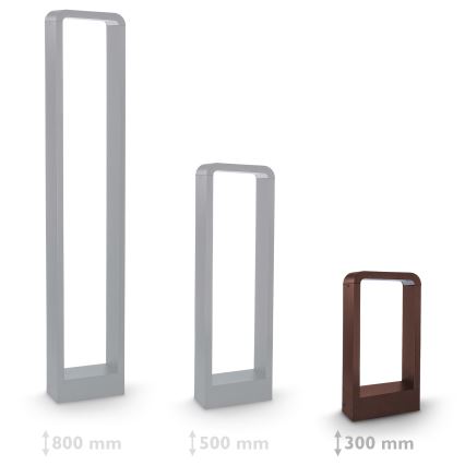 Brilagi - LED Utomhuslampa BARI LED/7W/230V 3000/4000/6000K brun IP54 30 cm