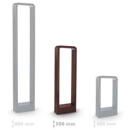 Brilagi - LED utomhuslampa BARI LED/7W/230V 3000/4000/6000K brun IP54 50 cm