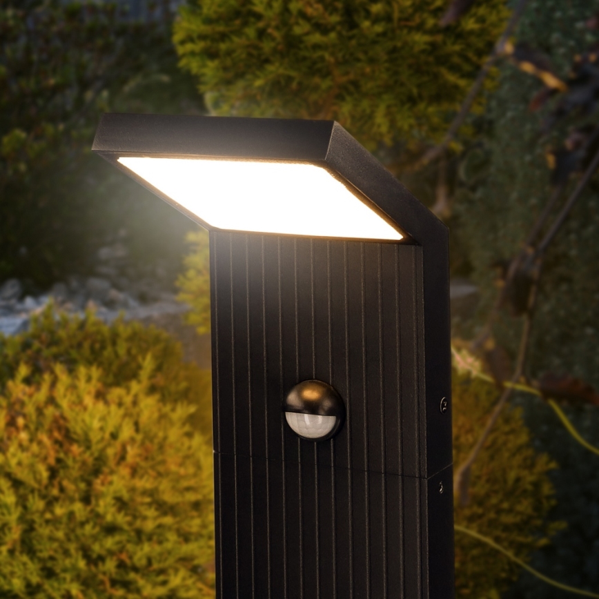 Brilagi - LED utomhuslampa med sensor RIANO LED/8W/230V antracit IP65