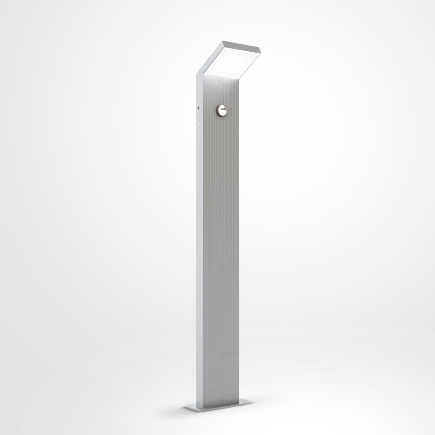 Brilagi - LED utomhuslampa med rörelsesensor RIANO LED/8W/230V silverfärgad IP65