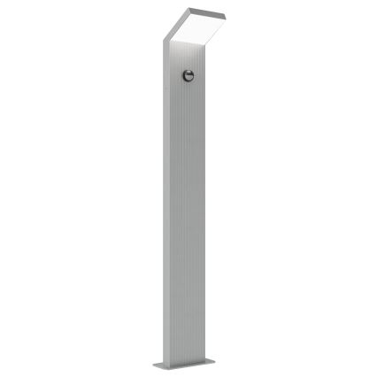 Brilagi - LED utomhuslampa med rörelsesensor RIANO LED/8W/230V silverfärgad IP65