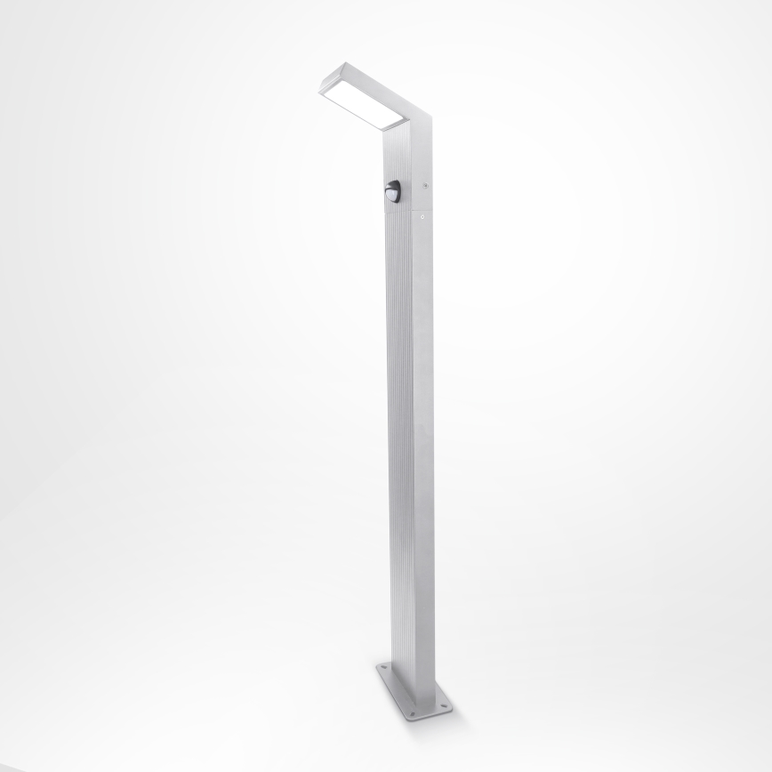 Brilagi - LED utomhuslampa med rörelsesensor RIANO LED/8W/230V silverfärgad IP65