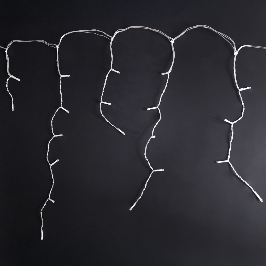 Brilagi - LED utomhus julbelysning, 200 LED, 8 ljuslägen, 13 m, IP44, varmvit, istappar