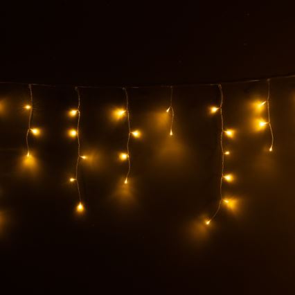 Brilagi - LED utomhus julbelysning, 200 LED, 8 ljuslägen, 13 m, IP44, varmvit, istappar