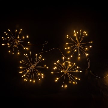 Brilagi - LED utomhusslinga för jul, 150 LED, 5 m, IP44, varmvitt, fyrverkeri-effekt