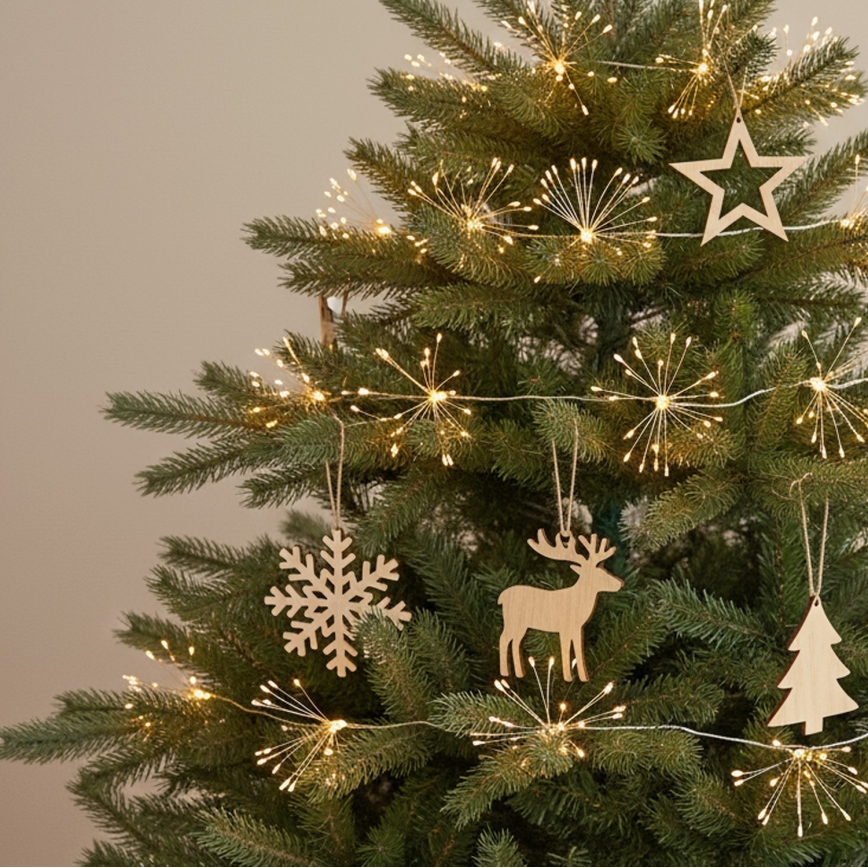 Brilagi - LED utomhusslinga för jul, 150 LED, 5 m, IP44, varmvitt, fyrverkeri-effekt