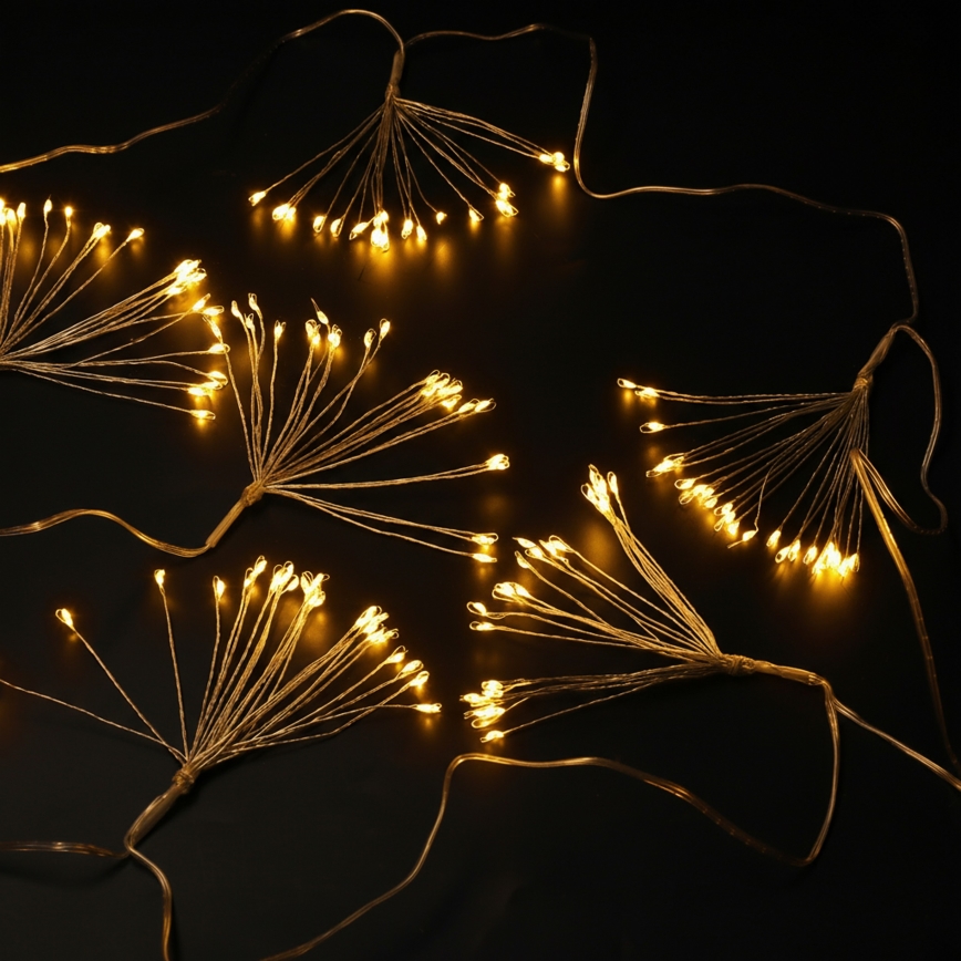 Brilagi - LED utomhusslinga för jul, 150 LED, 5 m, IP44, varmvitt, fyrverkeri-effekt