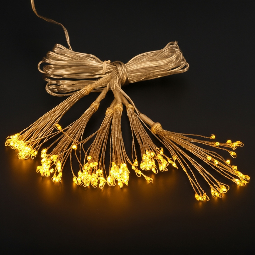 Brilagi - LED utomhusslinga för jul, 150 LED, 5 m, IP44, varmvitt, fyrverkeri-effekt