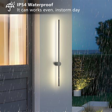 Brilagi - LED utomhusvägglampa AURA LED/20W/230V 3000K IP54 97 cm antracit