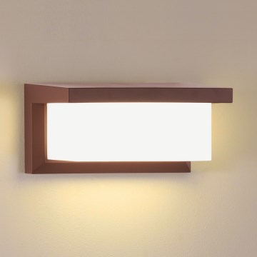 Brilagi - LED-utomhusväggarmatur BRICKY LED/12W/230V brun IP54