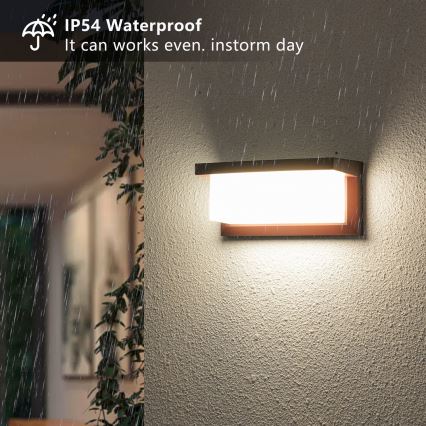 Brilagi - LED-utomhusväggarmatur BRICKY LED/12W/230V brun IP54