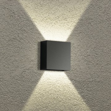 Brilagi - LED utomhusväggarmatur DOUBLERAY LED/4W/230V svart IP65
