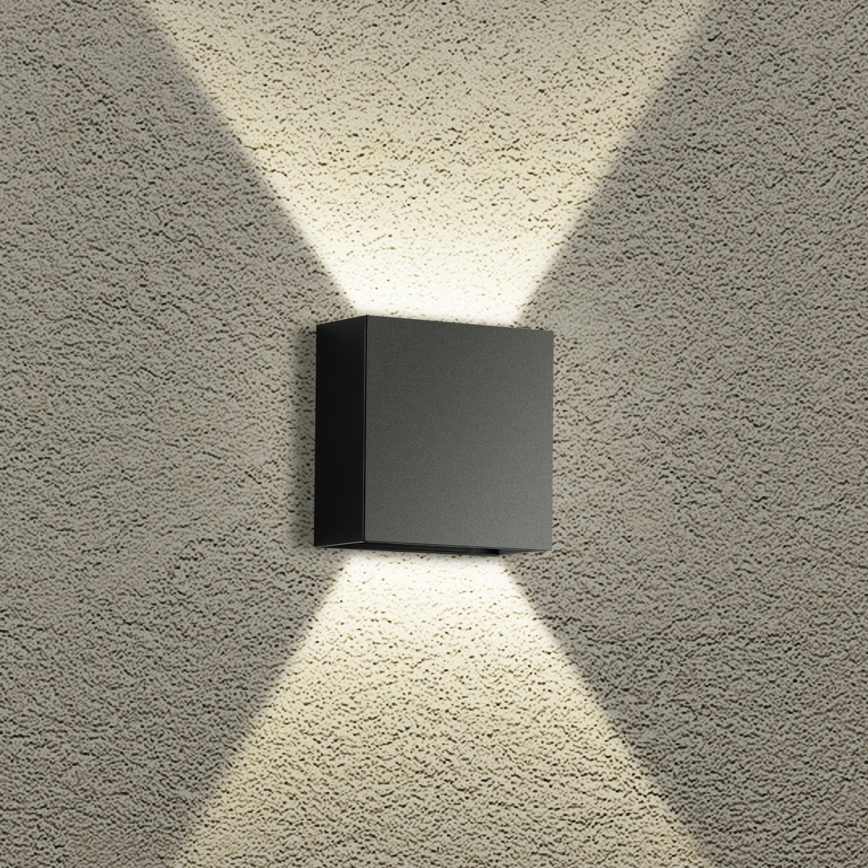 Brilagi - LED utomhusväggarmatur DOUBLERAY LED/4W/230V svart IP65