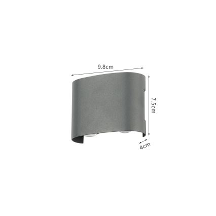 Brilagi - LED utomhusväggarmatur FLAREBOX LED/4W/230V antracit IP65