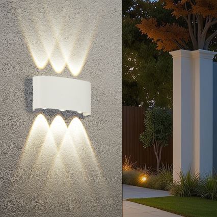 Brilagi - LED utomhusväggarmatur FLAREBOX LED/6W/230V vit IP65