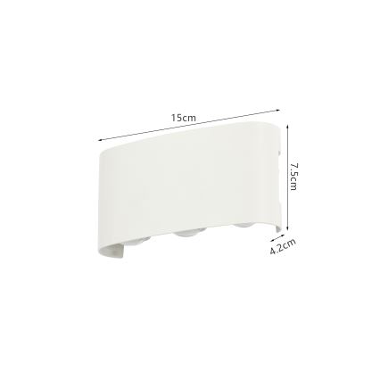 Brilagi - LED utomhusväggarmatur FLAREBOX LED/6W/230V vit IP65