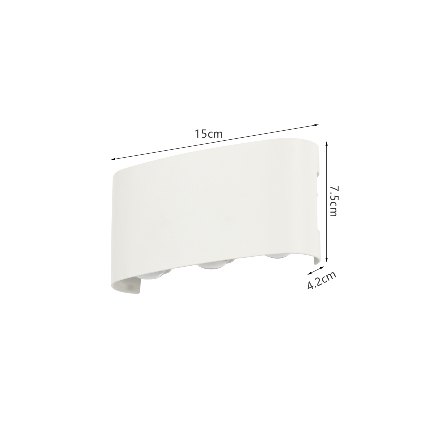 Brilagi - LED utomhusväggarmatur FLAREBOX LED/6W/230V vit IP65