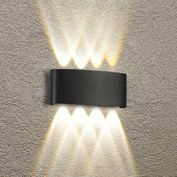 Brilagi - LED utomhusväggarmatur FLAREBOX LED/8W/230V svart IP65