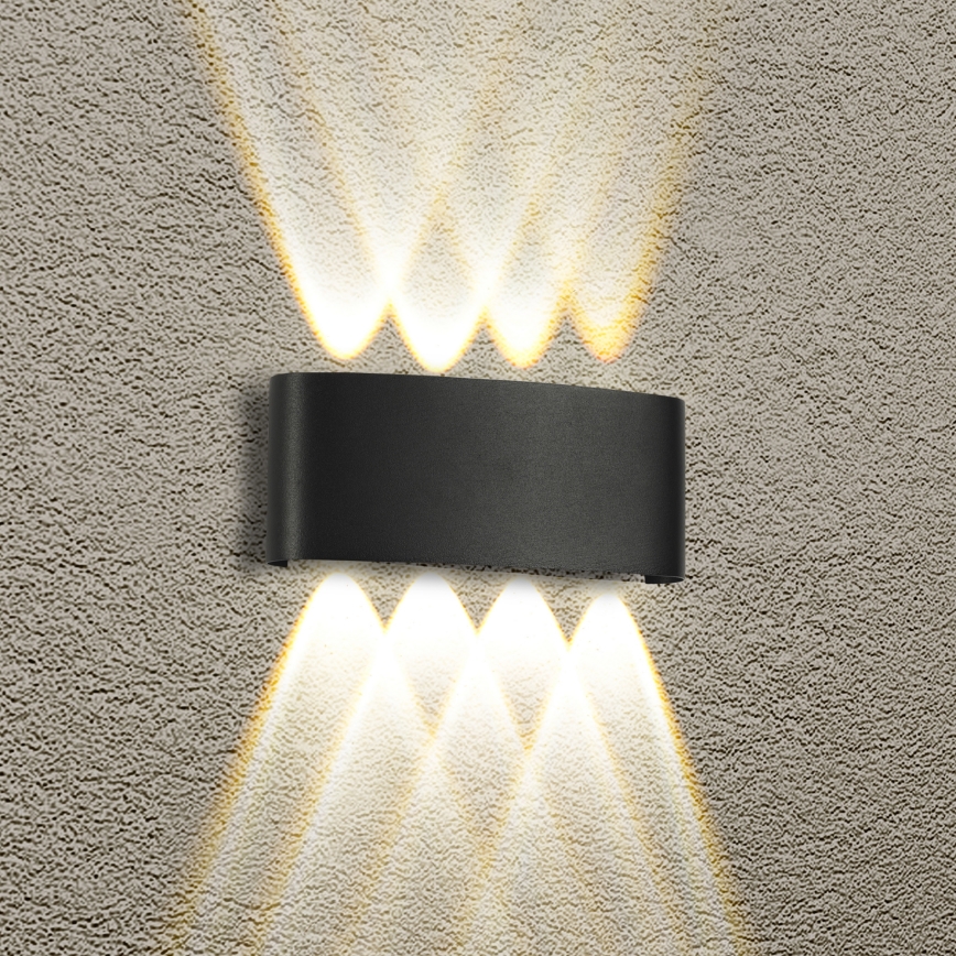 Brilagi - LED utomhusväggarmatur FLAREBOX LED/8W/230V svart IP65