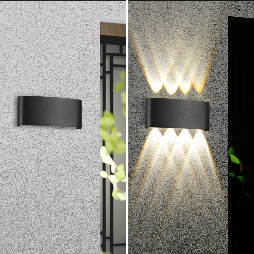 Brilagi - LED utomhusväggarmatur FLAREBOX LED/8W/230V svart IP65