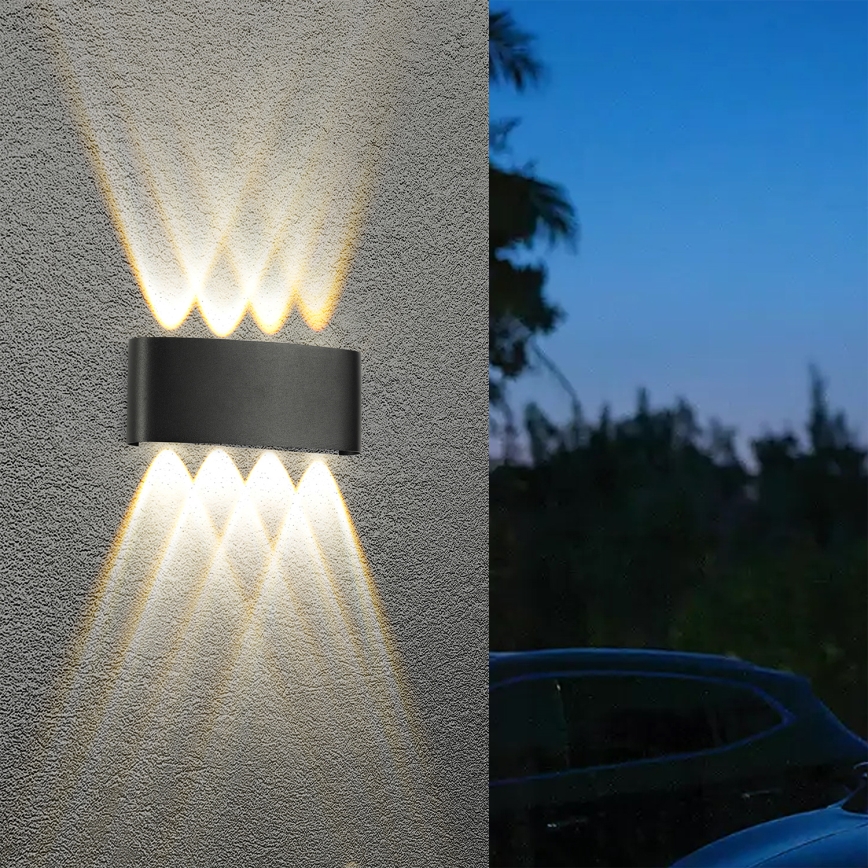 Brilagi - LED utomhusväggarmatur FLAREBOX LED/8W/230V svart IP65