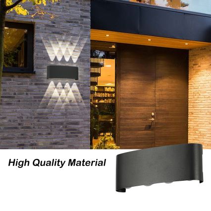 Brilagi - LED utomhusväggarmatur FLAREBOX LED/8W/230V svart IP65