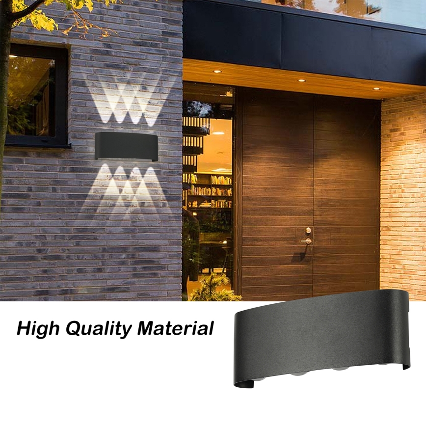 Brilagi - LED utomhusväggarmatur FLAREBOX LED/8W/230V svart IP65