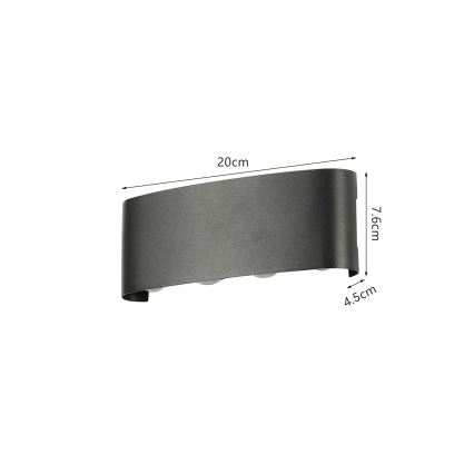 Brilagi - LED utomhusväggarmatur FLAREBOX LED/8W/230V svart IP65