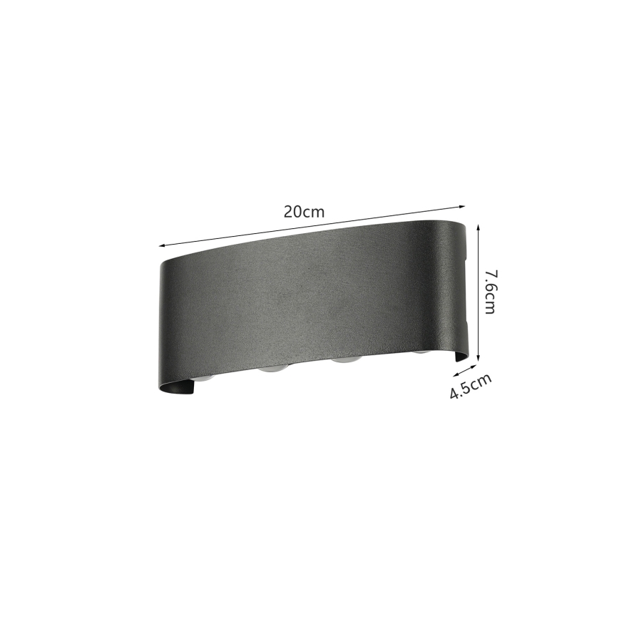 Brilagi - LED utomhusväggarmatur FLAREBOX LED/8W/230V svart IP65