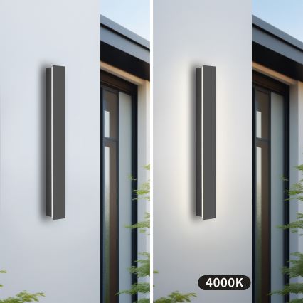 Brilagi - LED utomhusväggarmatur LINEAR LED/12W/230V 4000K IP65 50 cm antracit CRI 90