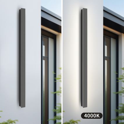 Brilagi - LED utomhusvägglampa LINEAR LED/22W/230V 4000K IP65 100 cm antracit CRI 90