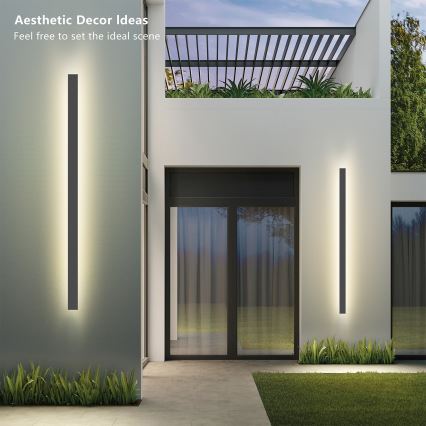 Brilagi - LED-utomhusväggarmatur LINEAR LED/32W/230V 4000K IP65 140 cm antracit CRI 90